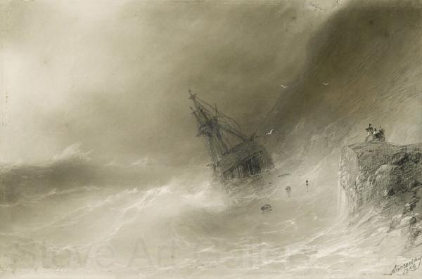 Ivan Aivazovsky Shipwreck Norge oil painting art